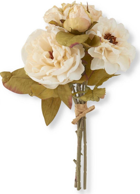 13 Inch Cream Rose Peony & Anemone