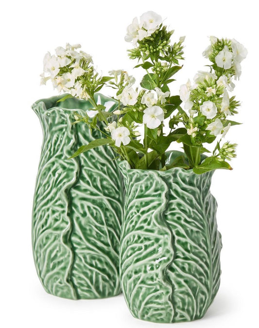 Cruciferous Leaf Textured Vases