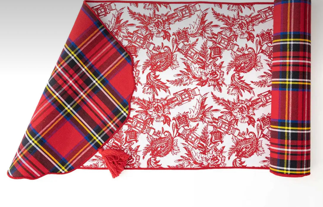 Nutcracker Toile Reversible
Tassel Table Runner