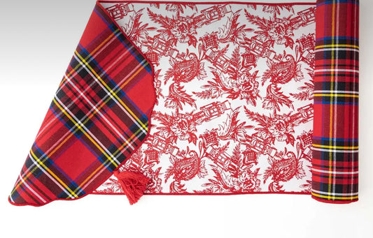 Nutcracker Toile Reversible
Tassel Table Runner