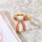 Pink Bow Appetite Napkin Rings