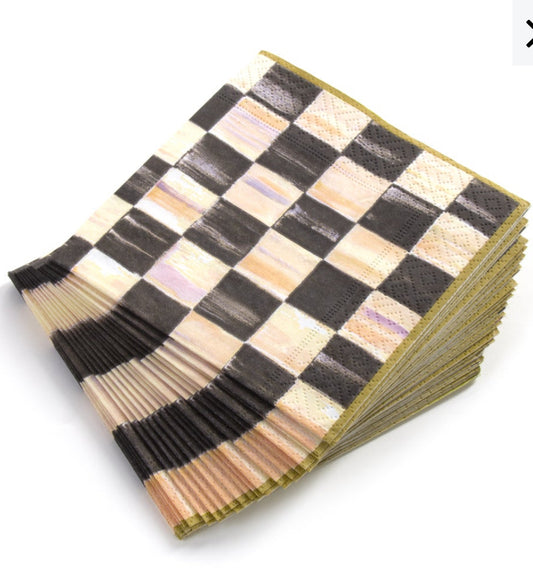 Courtly Check Cocktail Paper Napkins