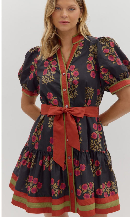 Black Mini Floral