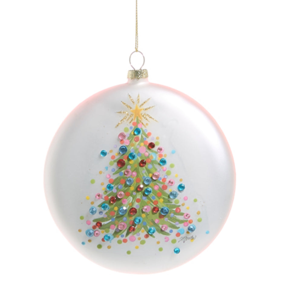 5" Confetti Tree Disc Ornament