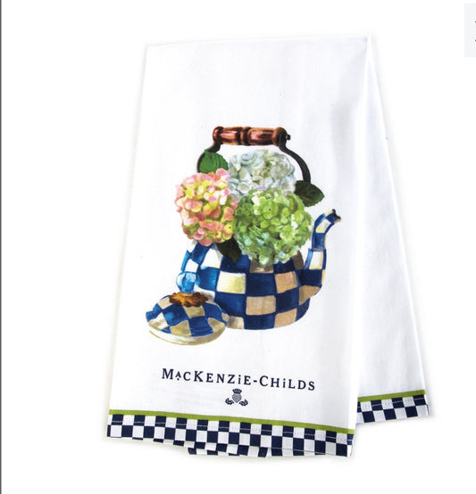 Hydrangea Tea Kettle Dish Towel