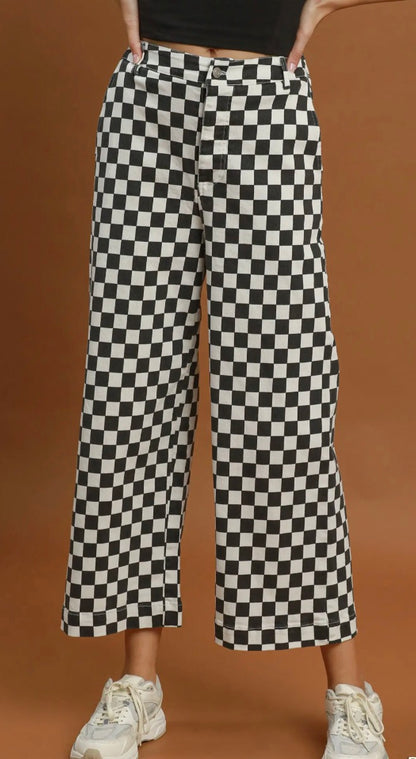 Checker Mineral Wash Pants