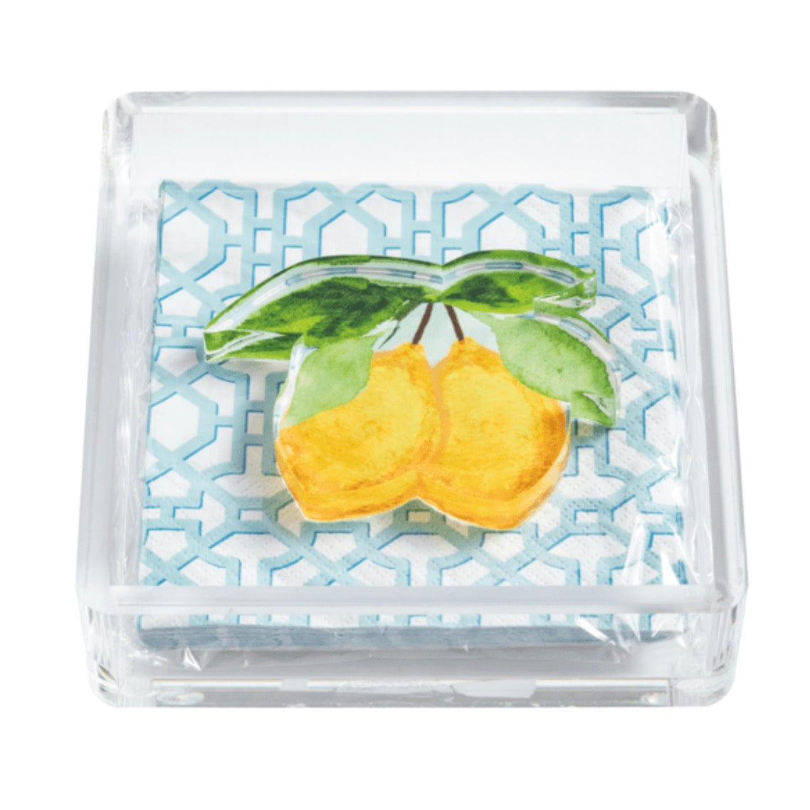 LEMON NAPKIN HOLDER AND WEIGHT SET