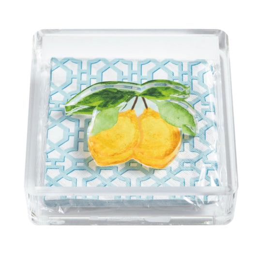 LEMON NAPKIN HOLDER AND WEIGHT SET