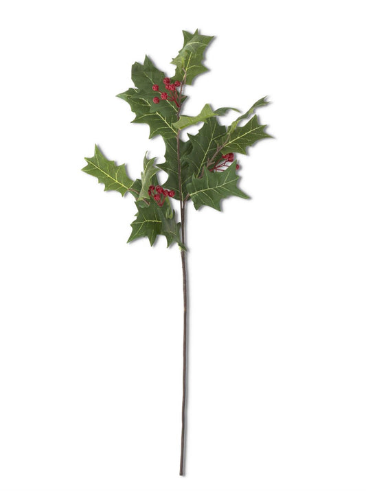 30 INCH HOLLY W/RED BERRY STEM