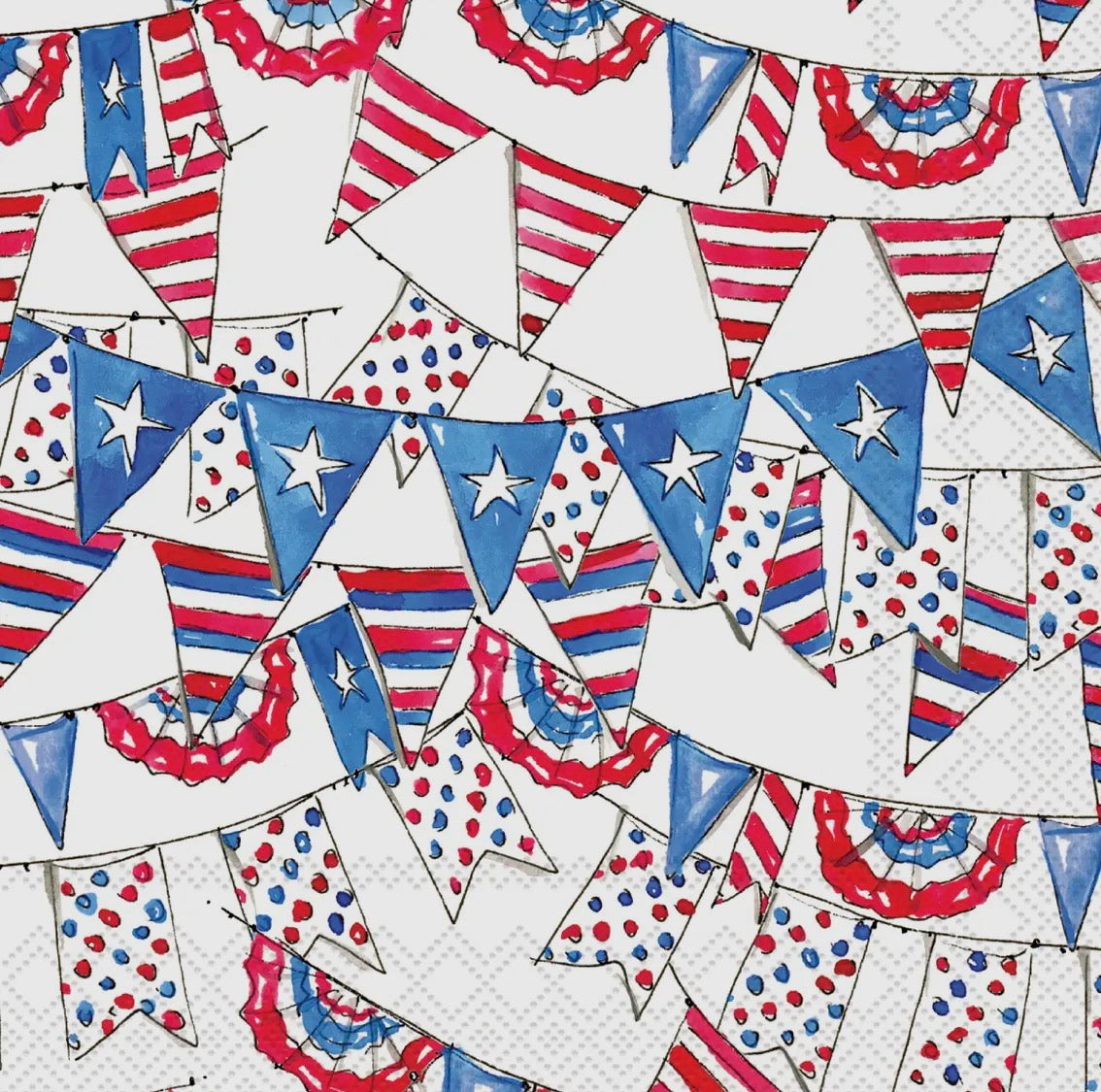 Patriotic Pennant Flag Cocktail Napkins 20 count