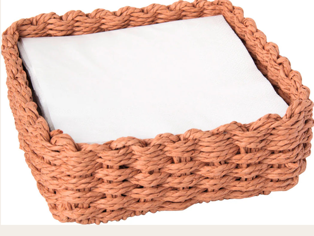 Paper Woven Lunch Caddy Terracotta