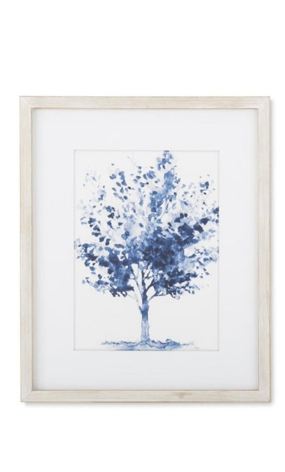 Assorted 23.5 Inch Natural Framed Blue Tree Prints