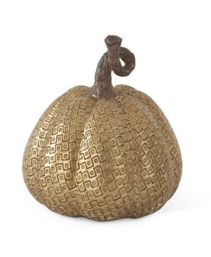 Gold Resin Maze Embossed Pumpkin