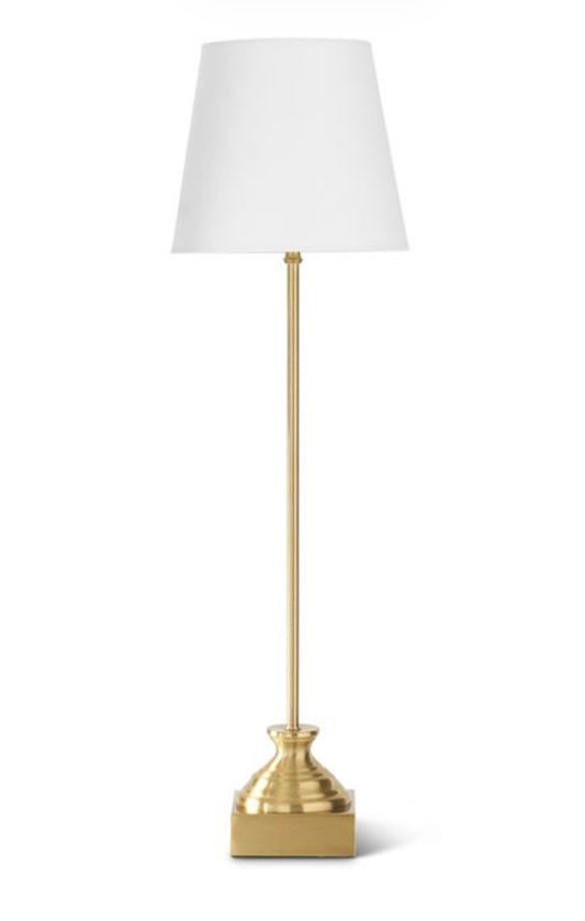 28.75 Inch Antique Brass Metal Buffet Lamp