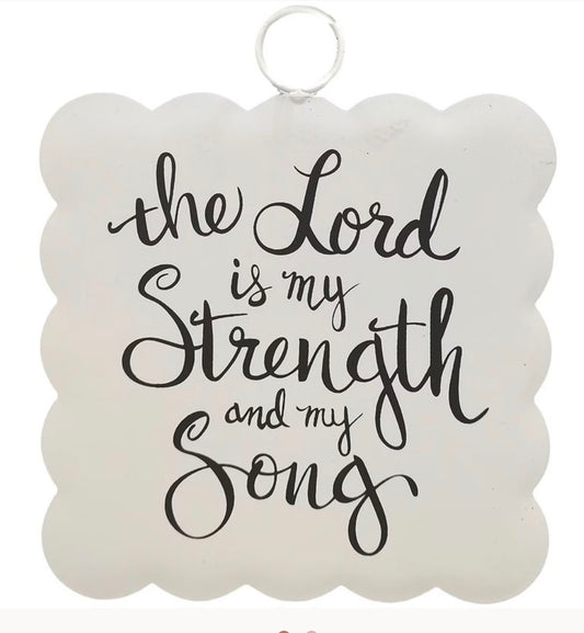 The Lord is my Strength Mini Scallop Art
