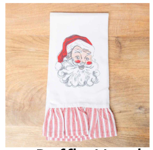 Santa Ruffle Hand Towel