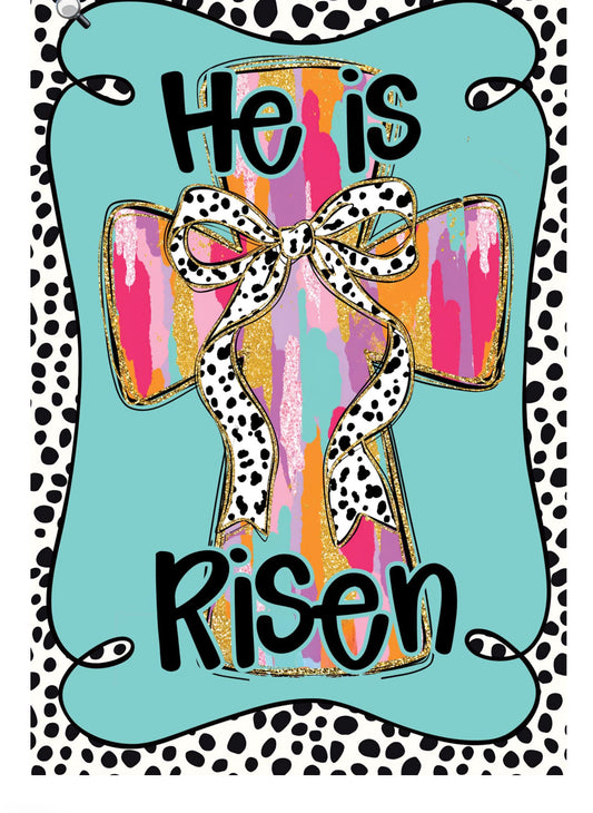 Wind Current-Risen Cross Garden Flag