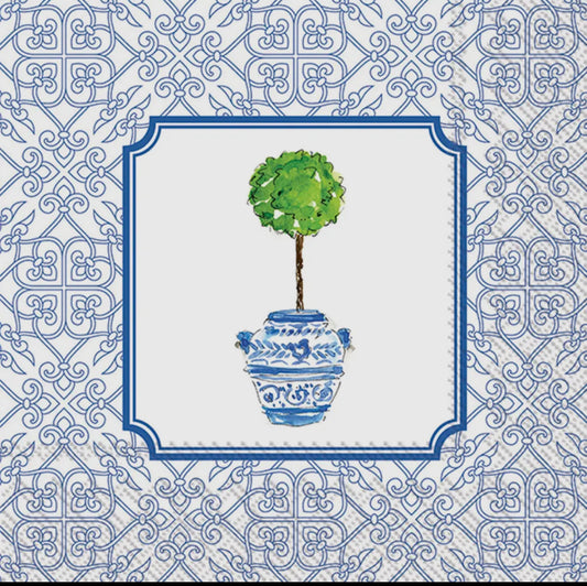 Paper Cocktail Napkins
Pack of 20 Rosanne Beck
Blue Topiary