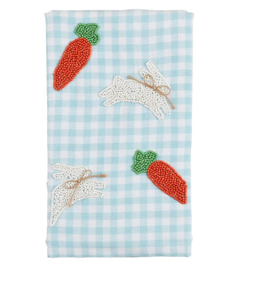 Bunny Carrot Easter Bead Towel