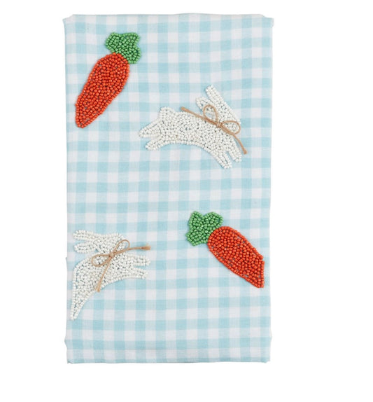 Bunny Carrot Easter Bead Towel