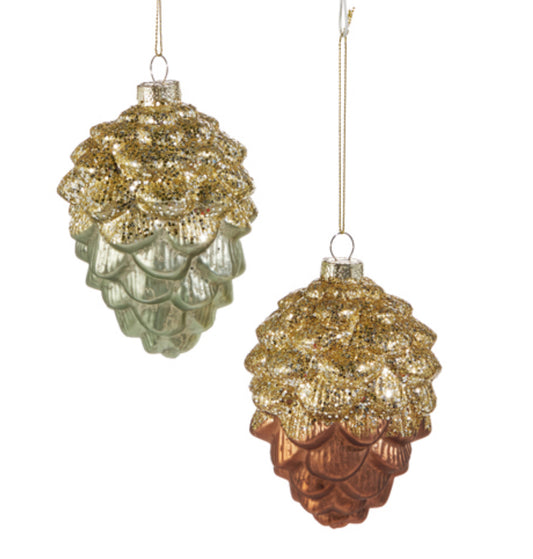 4.5" Glitter Pinecone Ornament