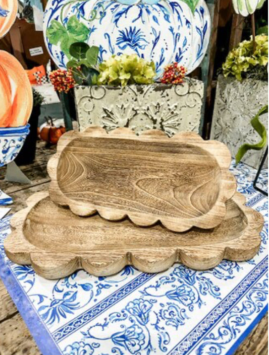 Lace Wood Trays