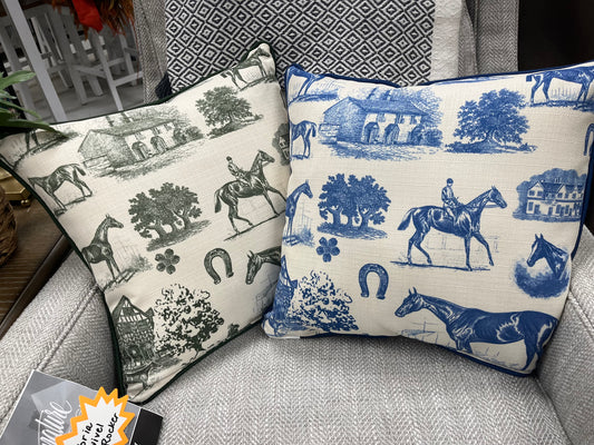 Equestrian Pattern Pillow