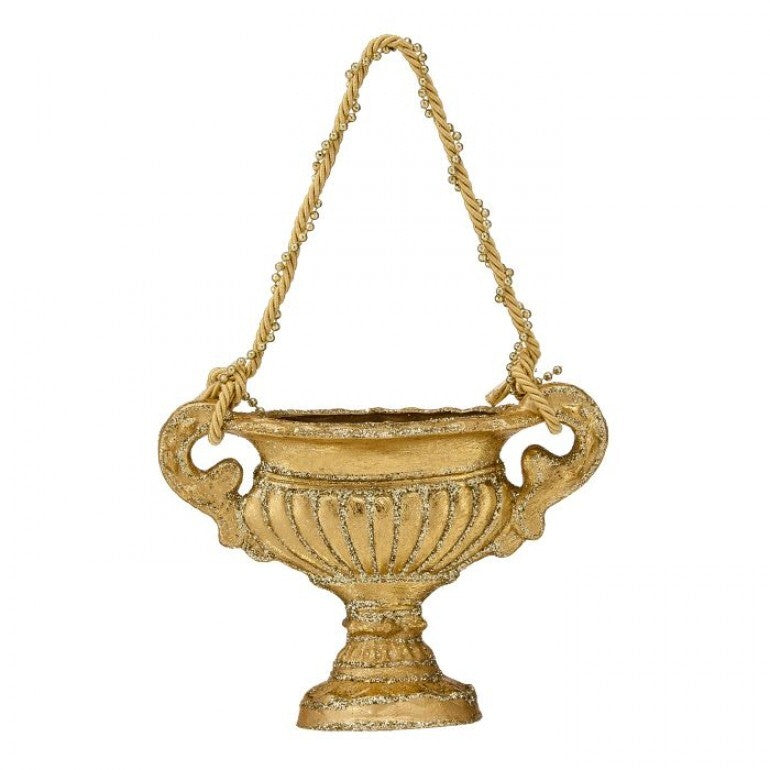 6 inch resin gilded urn ornament