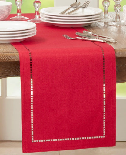 Table Runner with Laser-cut Hemstitch