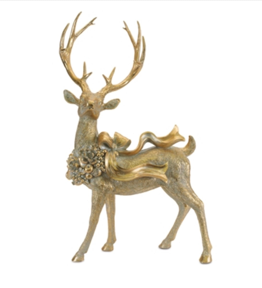 Gold Deer with Fruit and Bow