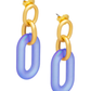 Resin oval link drop earring