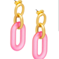 Resin oval link drop earring
