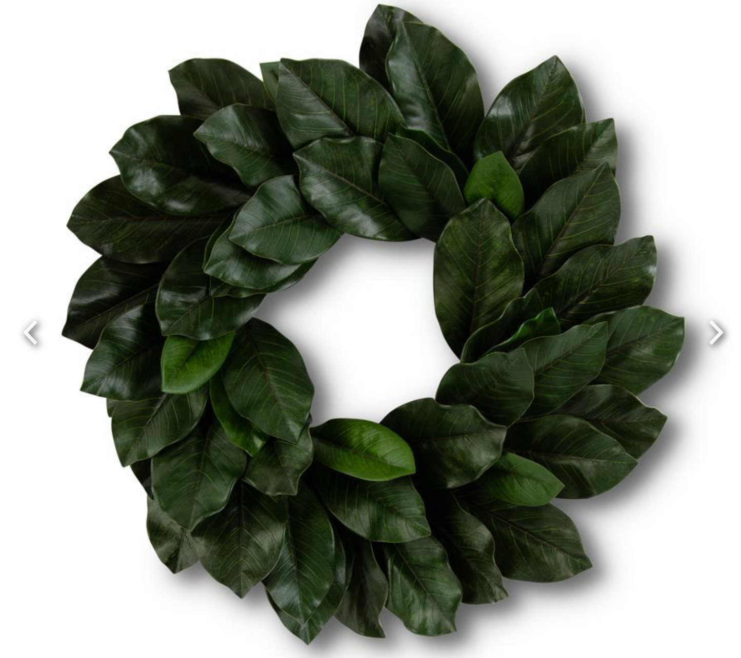 28” green magnolia leaf wreath