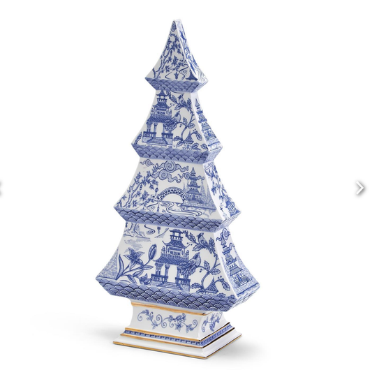 Blue and White Christmas Tree