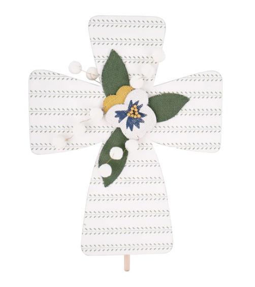 Floral cross topper