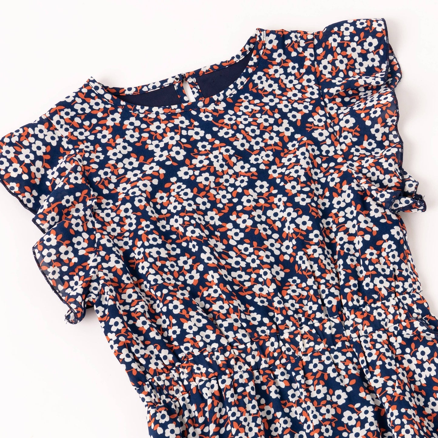 Mod Floral Ruffle Dress