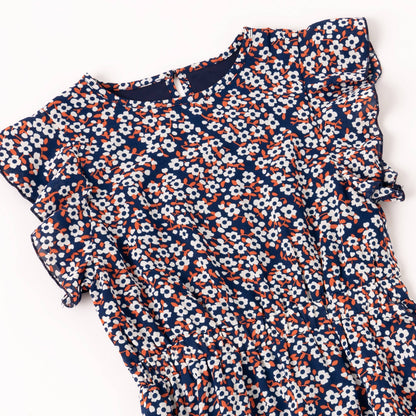 Mod Floral Ruffle Dress
