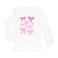 Coquette Bow Doodle Long Sleeve Shirt - White - Kids Bows