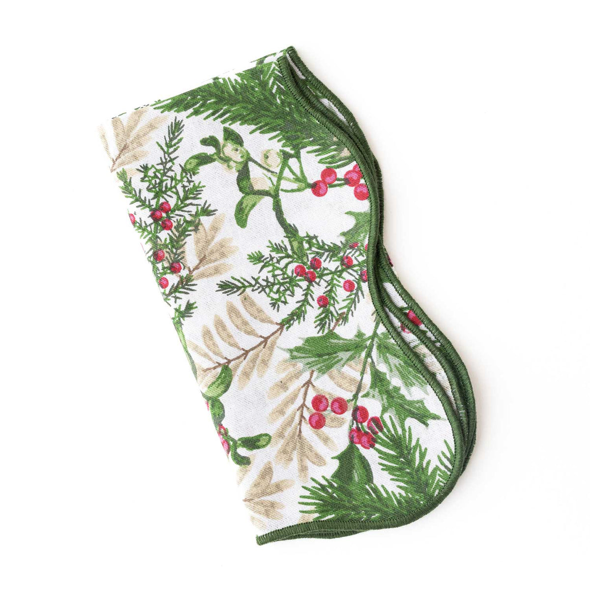 Woodland Berry Scalloped Cotton Dinner Napkins