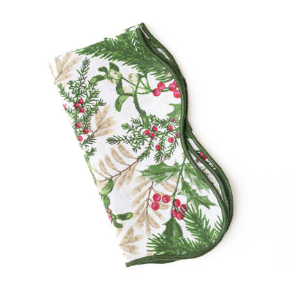 Woodland Berry Scalloped Cotton Dinner Napkins