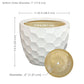 White Honeycomb Pattern Ceramic Planter - 13.5" -