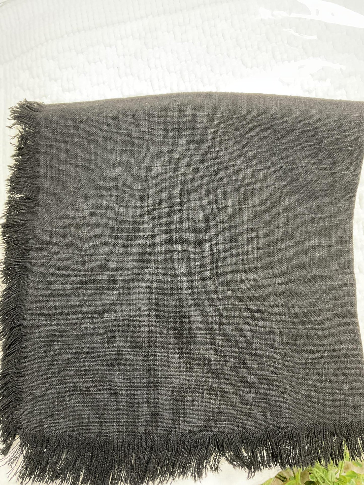 Black fringe napkin