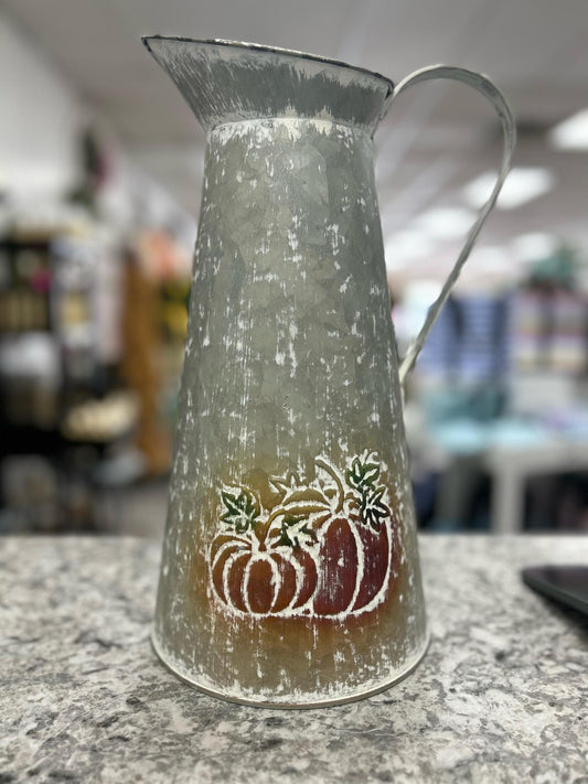 Tin Fall Pumpkin Pitcher