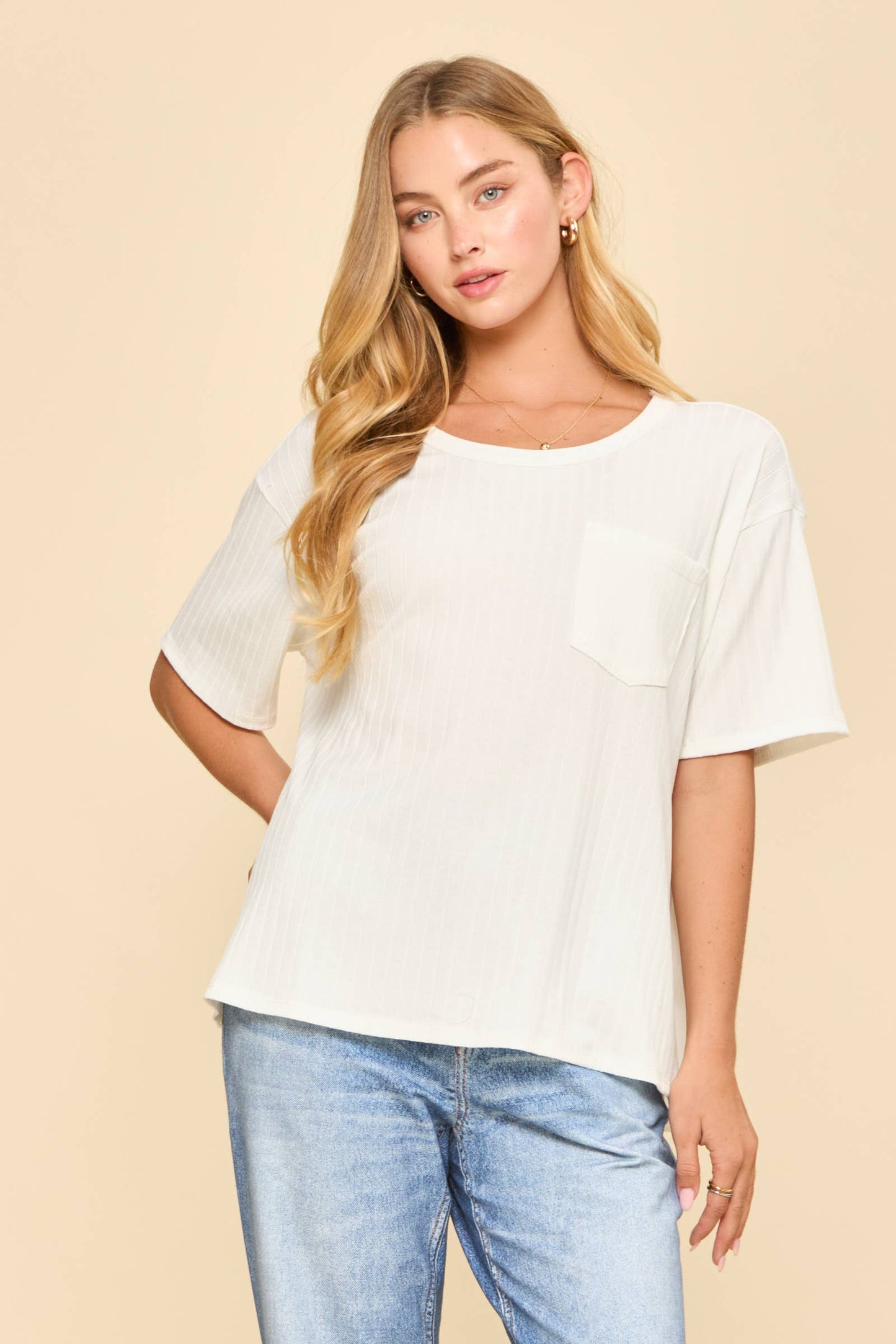Boyfriend Ribbed Knit Top