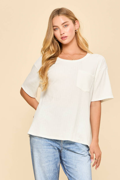 Boyfriend Ribbed Knit Top