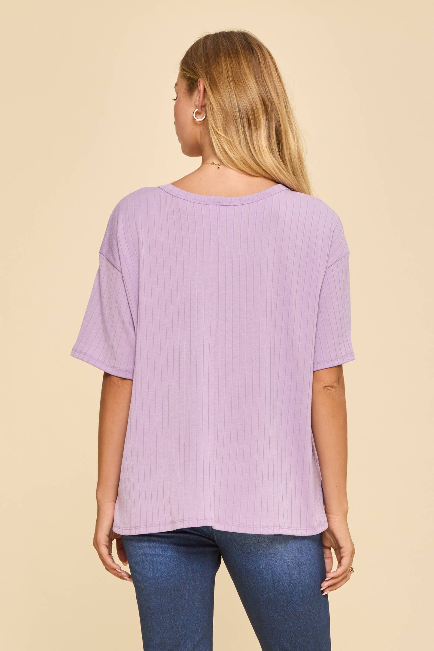 Boyfriend Ribbed Knit Top