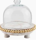 Round Gold Glass Cloche