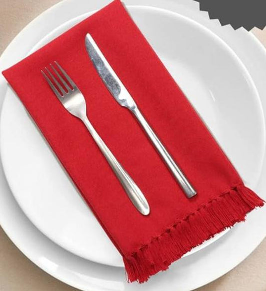 red fringe napkin