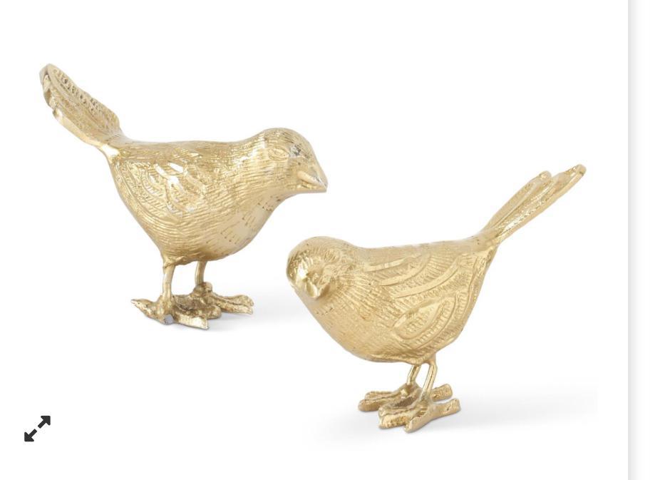 Antiqued Gold Song Birds