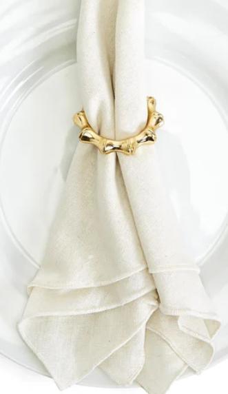 gold bamboo napkin rings